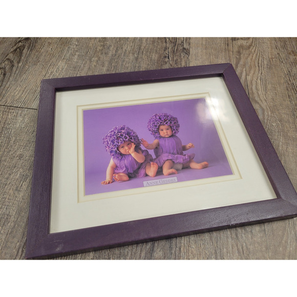 Anne Geddes Other - Anne Geddes Purple Passion Photograph Matted & Framed Art Wall